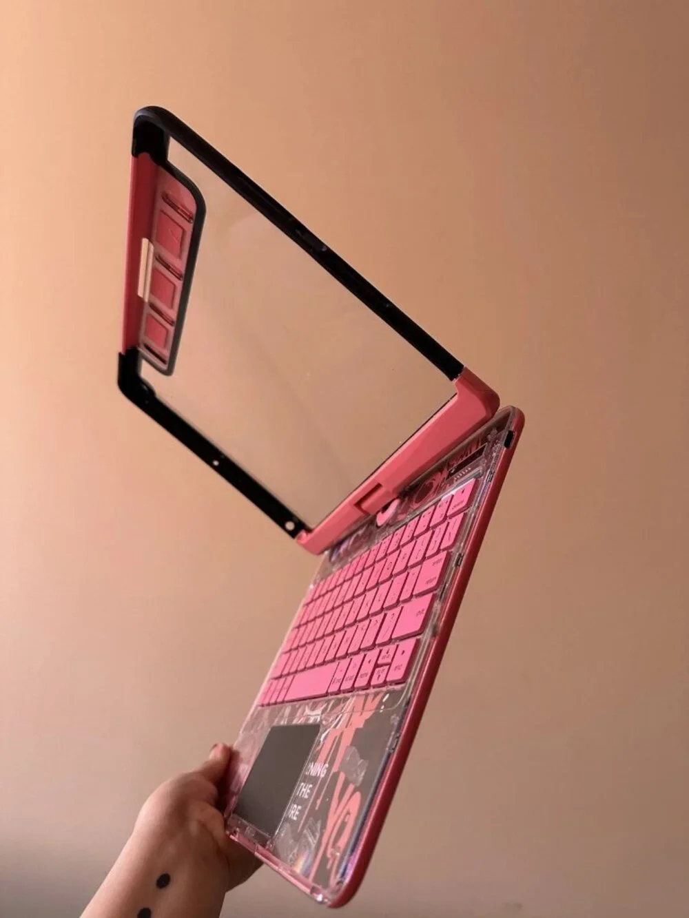 MAVE Transparent 360 Pink iPad Pro 10.5 Bluetooth Keyboard Case Cover